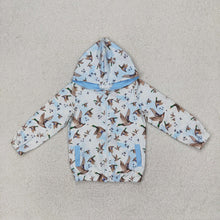 Load image into Gallery viewer, Baby Boys Ducks Mallard Hunting Blue Hooded Top Zip Tops