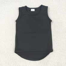 Load image into Gallery viewer, Baby Girls Black Yoga Sleeveless Vests Tops