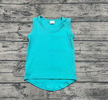 Load image into Gallery viewer, Baby Girls Aqua Sleeveless Yoga Tee Shirts Vests