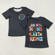 Load image into Gallery viewer, Baby Boys Black Smiles On My Moms Last Nerve Tee Shirts Top