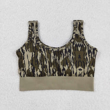 Load image into Gallery viewer, Adult Women Bottomland Camo Knitted Yoga Crop Bra Tops