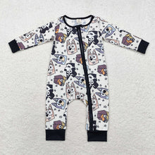 Load image into Gallery viewer, Baby Bamboo Halloween Dogs Sibling Rompers Pajamas Clothes Sets