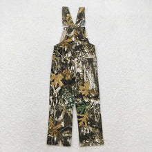 Load image into Gallery viewer, Baby Boys Kids Brown Leaves Camo Denim Strap jumpsuits Overall