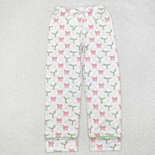 Load image into Gallery viewer, Adult Women Christmas Bows Holly Bottom Pants Pajamas