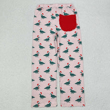 Load image into Gallery viewer, Adult Women Christmas Ducks Pocket Bottom Pants Pajamas