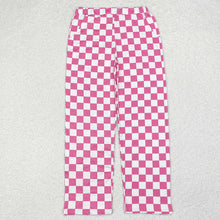 Load image into Gallery viewer, Adult Women Pink Black Checkered Two Colors Bottom Pants