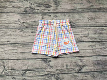 Load image into Gallery viewer, Baby Boys Orange Whale Plaid Trunks Swimsuits Swimwear