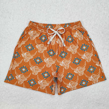Load image into Gallery viewer, Adult Man Western Cow Aztec Pockets Bottom Trunk Shorts Swimwear