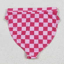 Load image into Gallery viewer, Adult Women Pink Checkered Swim Bottom