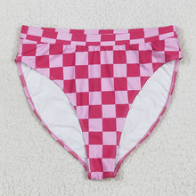 Load image into Gallery viewer, Adult Women Pink Checkered Swim Bottom