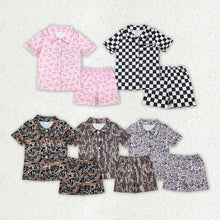 Load image into Gallery viewer, 5 Colors Adult Women Summer Print Buttons Tops Shorts Lounge Pajamas