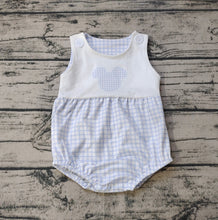 Load image into Gallery viewer, Baby Boys Blue Mouse Sleeveless Summer Rompers