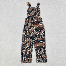 Load image into Gallery viewer, Baby Boys Dark Brown Camo Straps Jumpsuits
