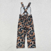 Load image into Gallery viewer, Baby Boys Dark Brown Camo Straps Jumpsuits