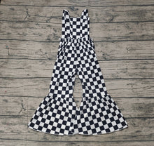 Load image into Gallery viewer, Baby Girls Black Checkered Straps Jumpsuits