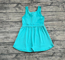Load image into Gallery viewer, Baby Girls Aqua Sleeveless Yoga Jumpsuits
