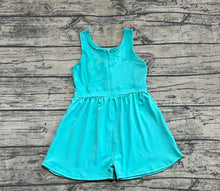 Load image into Gallery viewer, Baby Girls Aqua Sleeveless Yoga Jumpsuits