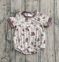 Load image into Gallery viewer, Baby Boys Short Sleeves Khaki Ducks Camo Rompers