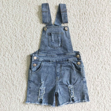 Load image into Gallery viewer, 4 Colors Western Baby Girls Boys Denim Shorts Overall Jumpsuits