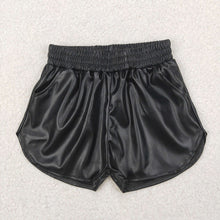 Load image into Gallery viewer, 8 Colors Sibling Baby Girls Pockets Leather Metallic Elastic Bottom Shorts