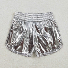 Load image into Gallery viewer, 8 Colors Sibling Baby Girls Pockets Leather Metallic Elastic Bottom Shorts