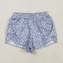 Load image into Gallery viewer, Adult Women Gray Leopard Yoga Summer Shorts
