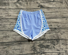 Load image into Gallery viewer, Baby Girls Blue Floral Shorts Bottoms