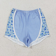 Load image into Gallery viewer, Baby Girls Blue Floral Shorts Bottoms