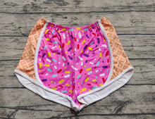 Load image into Gallery viewer, Adult Women Pink Ice-cream Drip Yoga Shorts Bottoms