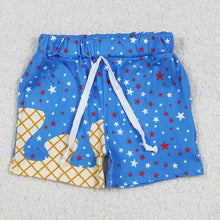 Load image into Gallery viewer, Baby Boys Blue Drip Stars Pockets Team Shorts Bottom