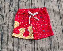 Load image into Gallery viewer, Baby Boys Red Drip Stars Pockets Team Shorts Bottom