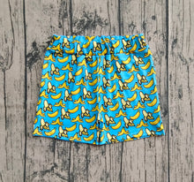 Load image into Gallery viewer, Baby Girls Blue Bananas Plaid Summer Shorts Bottom