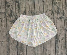 Load image into Gallery viewer, Adult Women Mardigras Bows Ruffle Yoga Shorts Bottoms