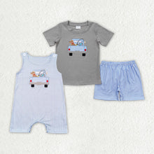 Load image into Gallery viewer, Baby Boys Dog Fishing Sibling Rompers Clothes Sets
