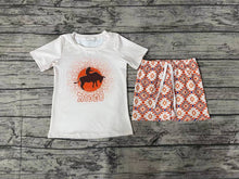 Load image into Gallery viewer, Baby Boys Rodeo Short Sleeve Tee Shirts Tops Aztec Shorts Clothes Sets
