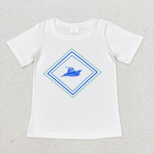 Load image into Gallery viewer, Baby Boys White Ship Short Sleeve Tee Shirts Tops