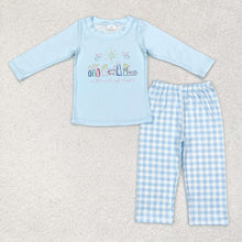 Load image into Gallery viewer, Baby Boys Christmas Blue Nativity Top Pants Clothes Sets