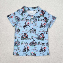 Load image into Gallery viewer, Baby Boys Rodeo Buttons Short Sleeve Tee Shirts Tops