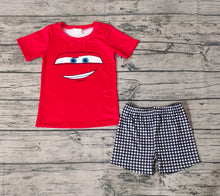 Load image into Gallery viewer, Baby Boys Red Car Racing Short Sleeve Shirt Top Shorts Clothes Sets