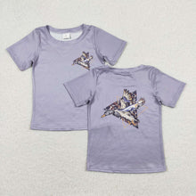 Load image into Gallery viewer, Baby Boys Grey Duck Camo Hunting Short Sleeve Tee Shirt Tops
