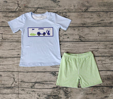 Load image into Gallery viewer, Baby Boys Golf Hole In One Shirt Checkered Shorts Clothes Sets
