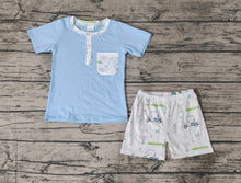 Load image into Gallery viewer, Baby Boys Blue Shirt Golf Shorts Outfits Clothes Sets