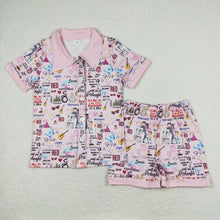 Load image into Gallery viewer, Adult Pink Singer Short Tee Shorts Pajamas Sets