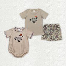 Load image into Gallery viewer, Baby Boys Khaki Camo Duck Sibling Brother Clothes Sets
