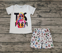 Load image into Gallery viewer, Baby Girls 1989 Singer Short Sleeve Top Shorts Clothes Sets