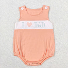 Load image into Gallery viewer, Baby Boys I Love Dad Sleeveless Summer Rompers
