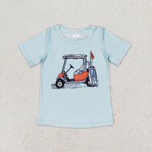 Load image into Gallery viewer, Baby Boys Blue Golf Cart Short Sleeve Tee Shirts Tops