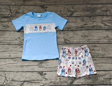 Load image into Gallery viewer, Baby Boys Blue Dogs 4th Of July Shirt Top Shorts Clothes Sets