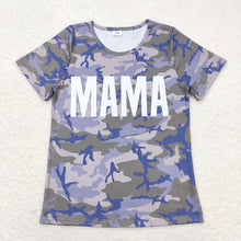 Load image into Gallery viewer, Adult Women Camo Mama Short Sleeve Tee Shirts Tops