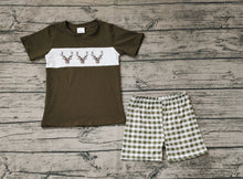 Load image into Gallery viewer, Baby Boys Leopard Deer Green Shirt Shorts Outfits Clothes Sets
